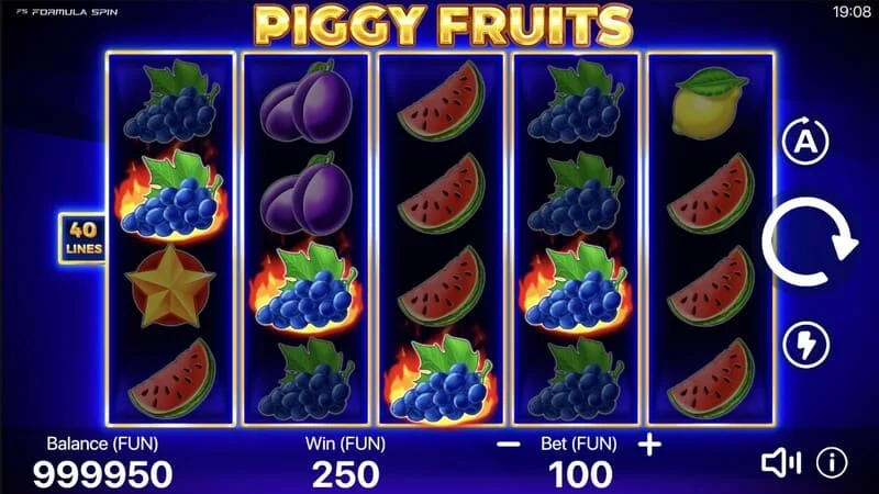 Piggy Fruits - lancement du mode de jeu principal